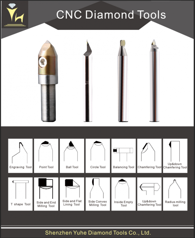 6mm Shank MCD Diamond End Mill Cutting Tools 3