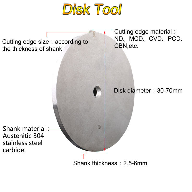 ND CVD Diamond Faceting Tools 6.0mm Disk For CNC Ball Chain Machine